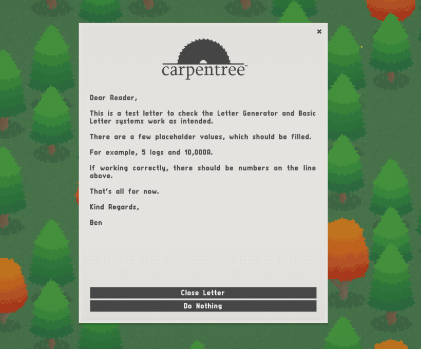 How Lumbermill’s Letters System Works – Indie Game Tech Blog